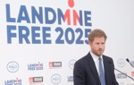 Prince Harry delivers a speech at the Landmine Free 2025 event hosted by HALO and MAG