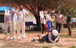 US Congressional staffers watch Cambodian HALO staff carry out demining activities