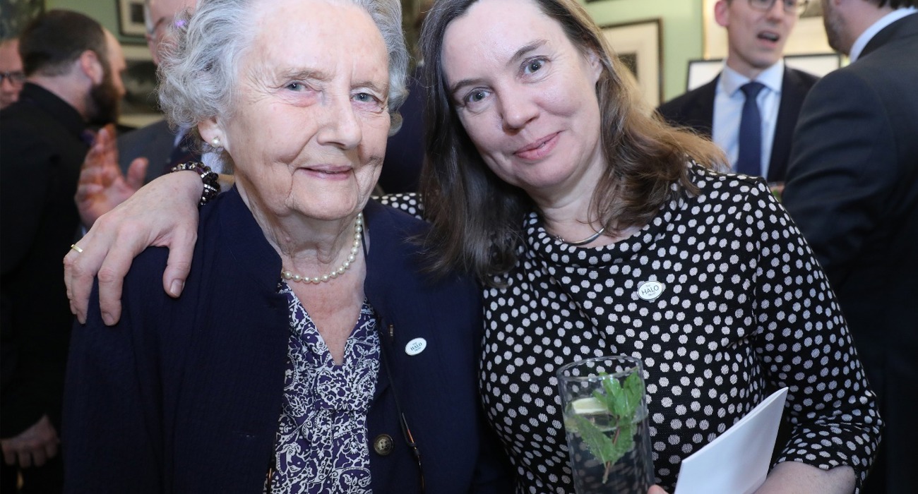 Guests celebrate The HALO Trust's 30th anniversary during a drinks reception at Dover House