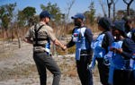 Prince Harry meeting the locals in Angola