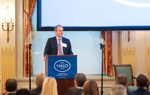 James Cowan, CEO of The HALO Trust delivers a speech at the UN Event emphasising the importance of landmine clearance in Angola