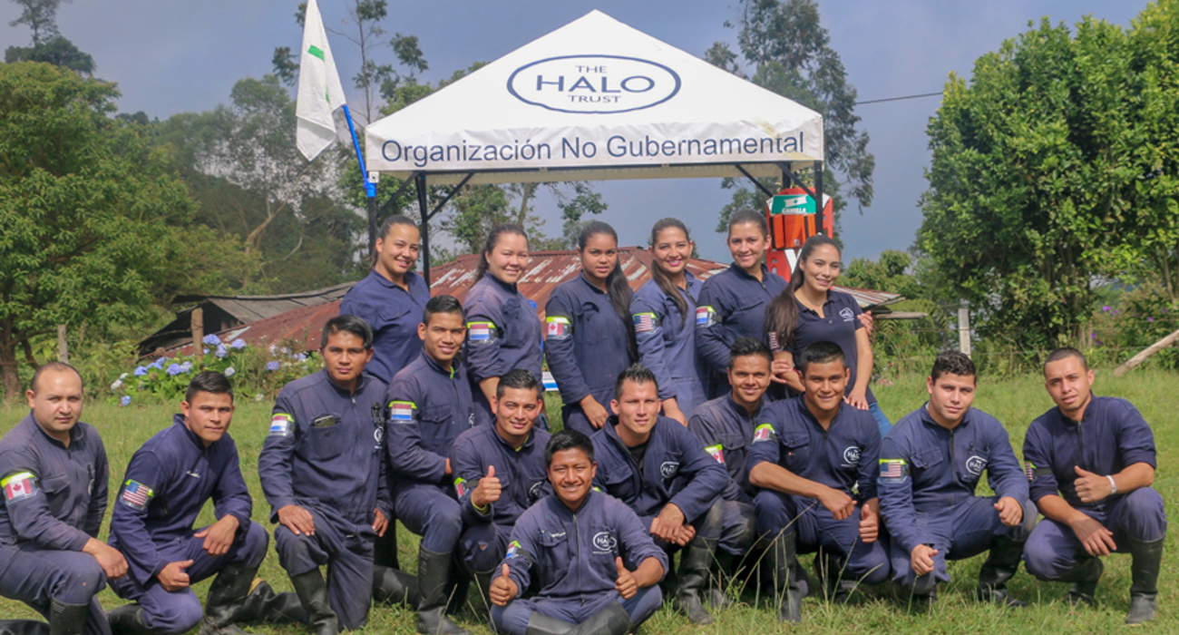 HALO staff from the Kwet Wala Indigenous Reserve pose as a group outside