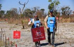 Prince Harry walks through a minefield in Angola