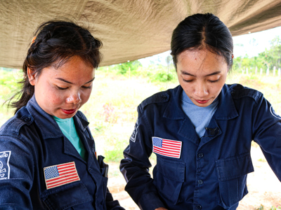 HALO deminers in Laos