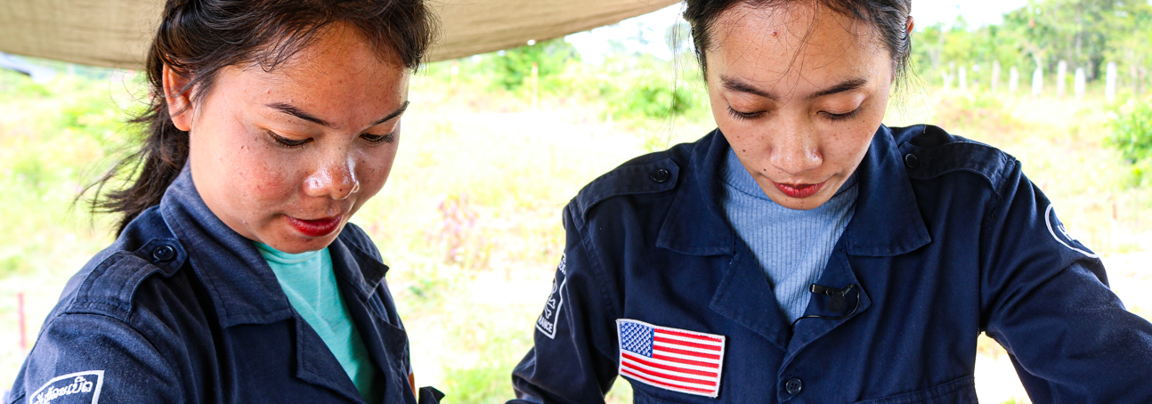 HALO deminers in Laos