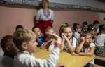 Діти з вчителем у класі під час навчання безпечній поведінці при зустрічі з боєприпасами