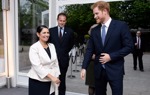 Former Secretary of State for International Development, Priti Patel talks with Prince Harry