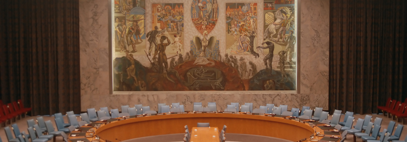 The main assembly hall of the UN Security Council