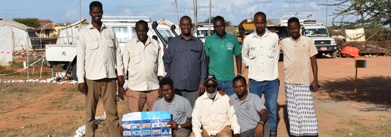Staff from programs in the Horn of Africa pose as a group outside