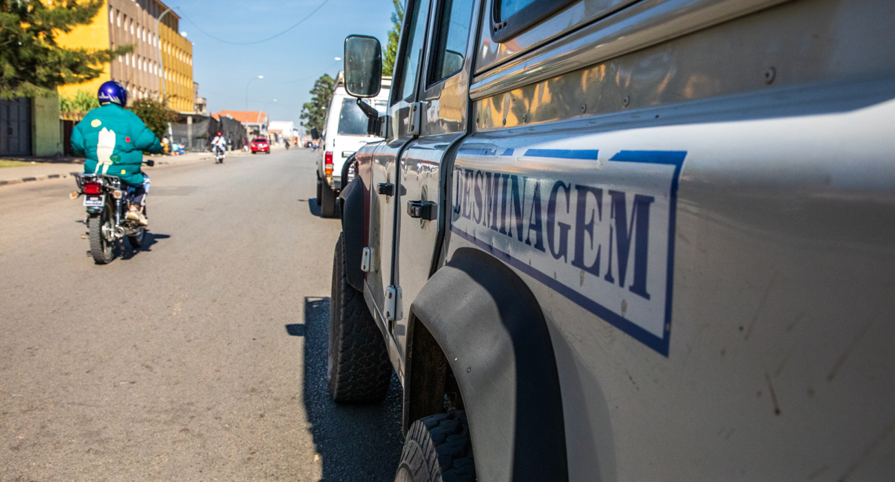 Driving along Princess Diana Street in Huambo