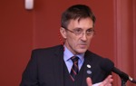 Tim Porter delivers a speech at The HALO Trust Memorial Service