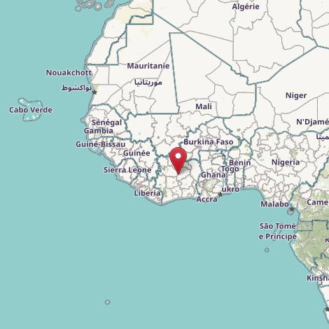 Map of Ivory Coast