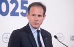 HALO Trust CEO, James Cowan delivers a speech at the Landmine Free 2025 event hosted by HALO and MAG