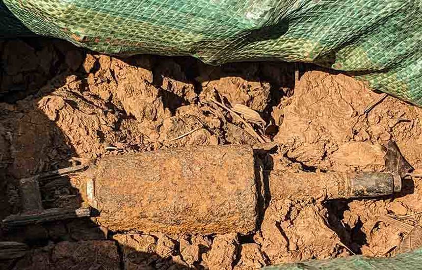 A rusted Mk118, reported by locals in Nabo Village in Laos