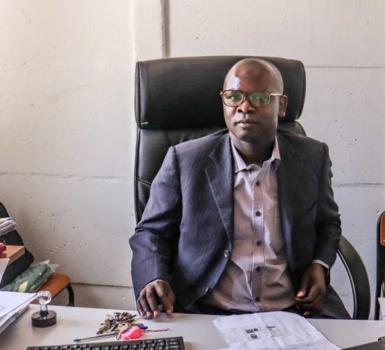 Mr Zeca Domingos, Principal of Kambulukuto School in Cuito Angola