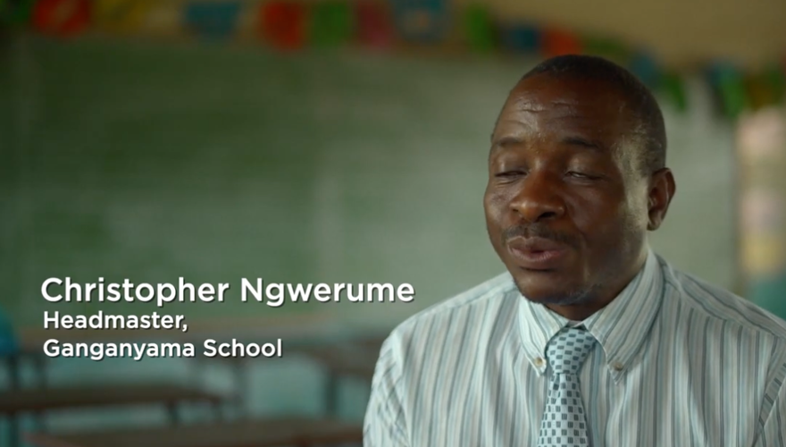 Christopher, a schools headmaster speaks in a piece to camera