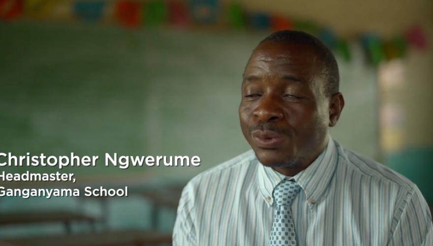 Christopher, a schools headmaster speaks in a piece to camera