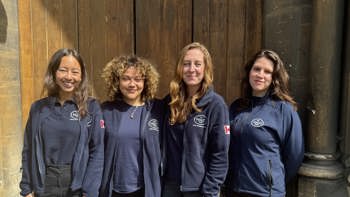 Group of 4 women wearing HALO Trust jumpers