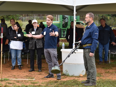 Link to HALO co-hosts visit to see demining equipment