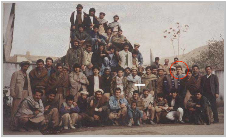 Tim Porter poses in a large group photo from Afghnaistan  in 1992