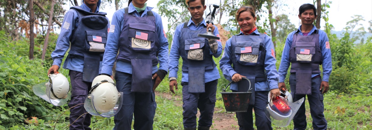 Group of HALO deminers in the field