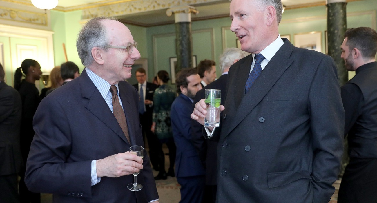 Guests celebrate The HALO Trust's 30th anniversary during a drinks reception at Dover House