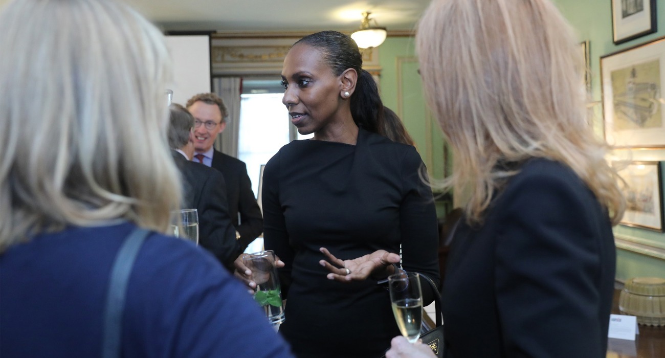 Guests celebrate The HALO Trust's 30th anniversary during a drinks reception at Dover House